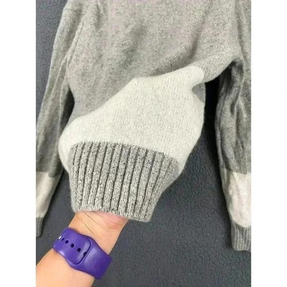 Gap Lambswool Sweater Men's Donegal Eng Stripe XL Gray - Picture 8 of 12